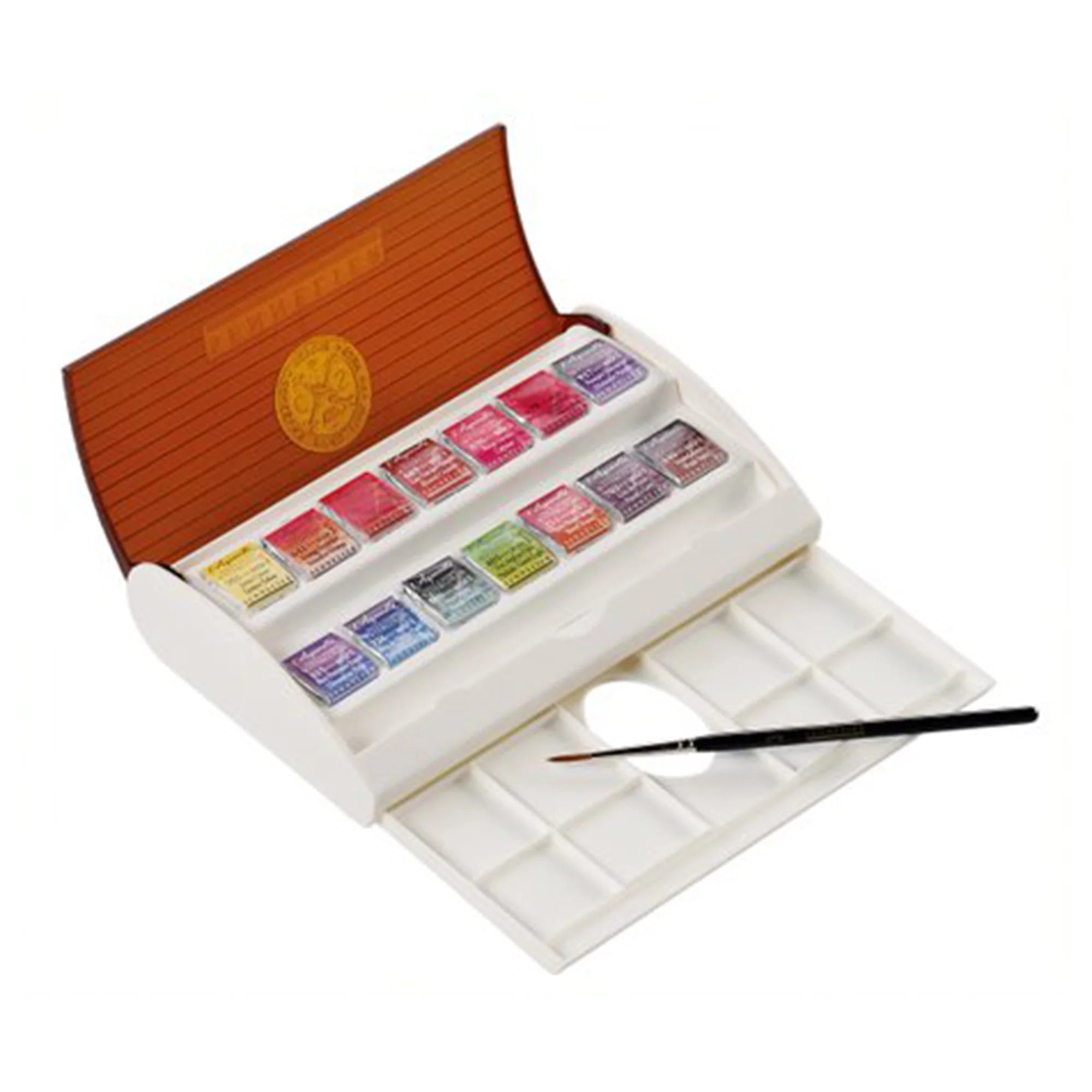 SENNELIER L'Aquarelle Watercolour Travel Box 14 Half Pans+1 Brush