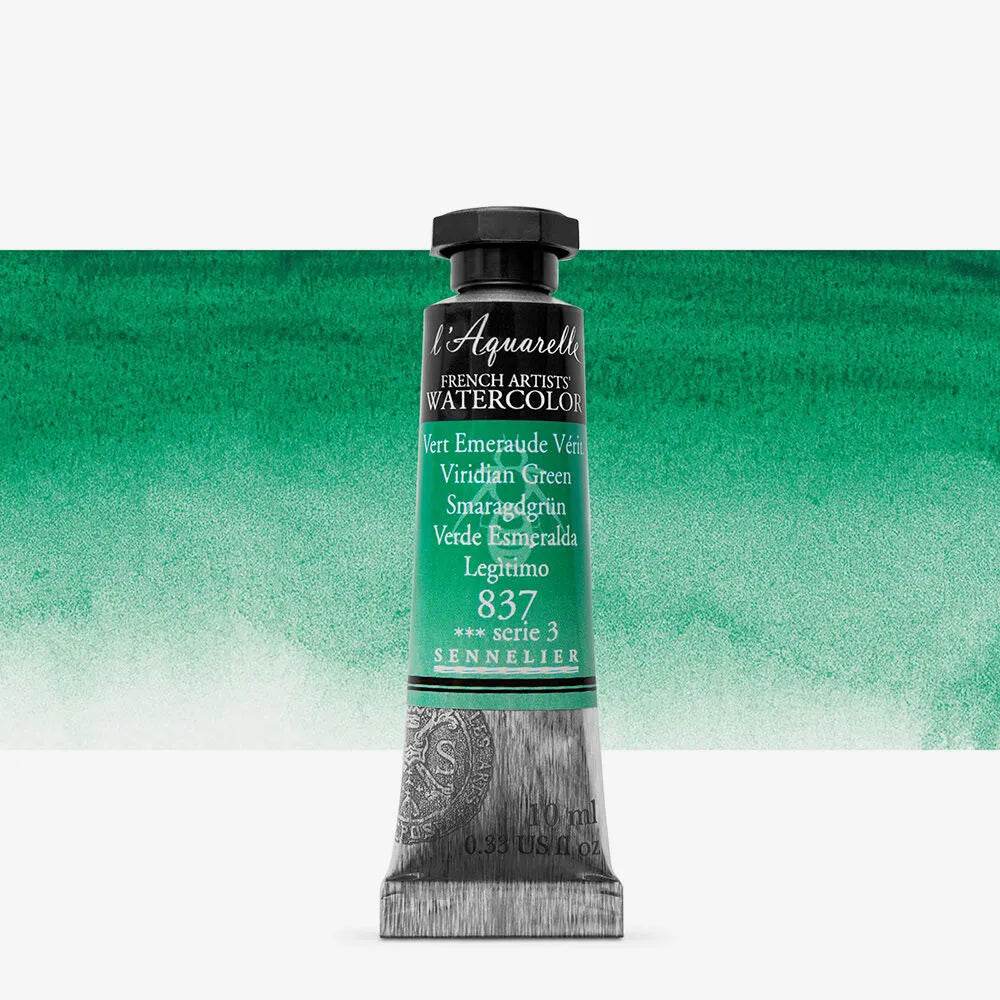 SENNELIER L'Aquarelle 10ml S3 837 Viridian Green