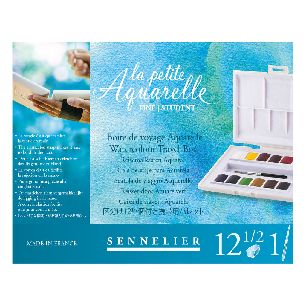 SENNELIER La Petit Aquarelle Watercolour Travel Box 12 Half Pans Default Title