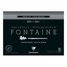 CLAIREFONTAINE Fontaine 4 Sides Cold Pressed 300g Black 18x26cm 15s Default Title