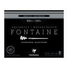 CLAIREFONTAINE Fontaine 4 Sides Cold Pressed 300g Black 20.3x25.4cm 1 Default Title