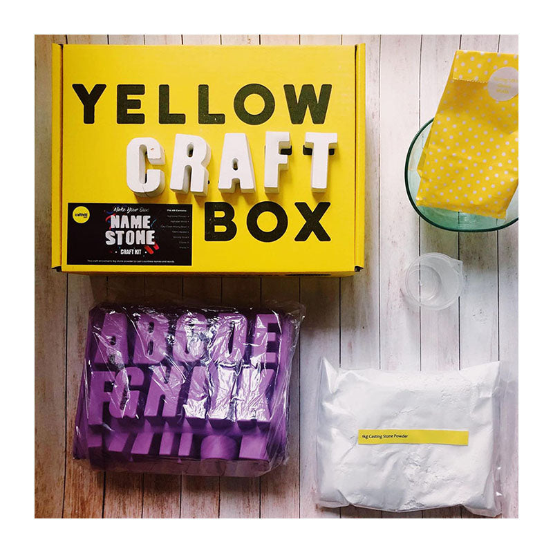 CRAFTIVITI Yellow Craft Box:Name Stone Kit