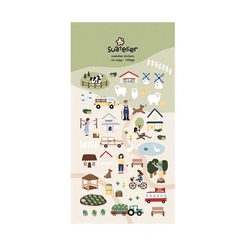 SUATELIER Stickers No.1099: Village