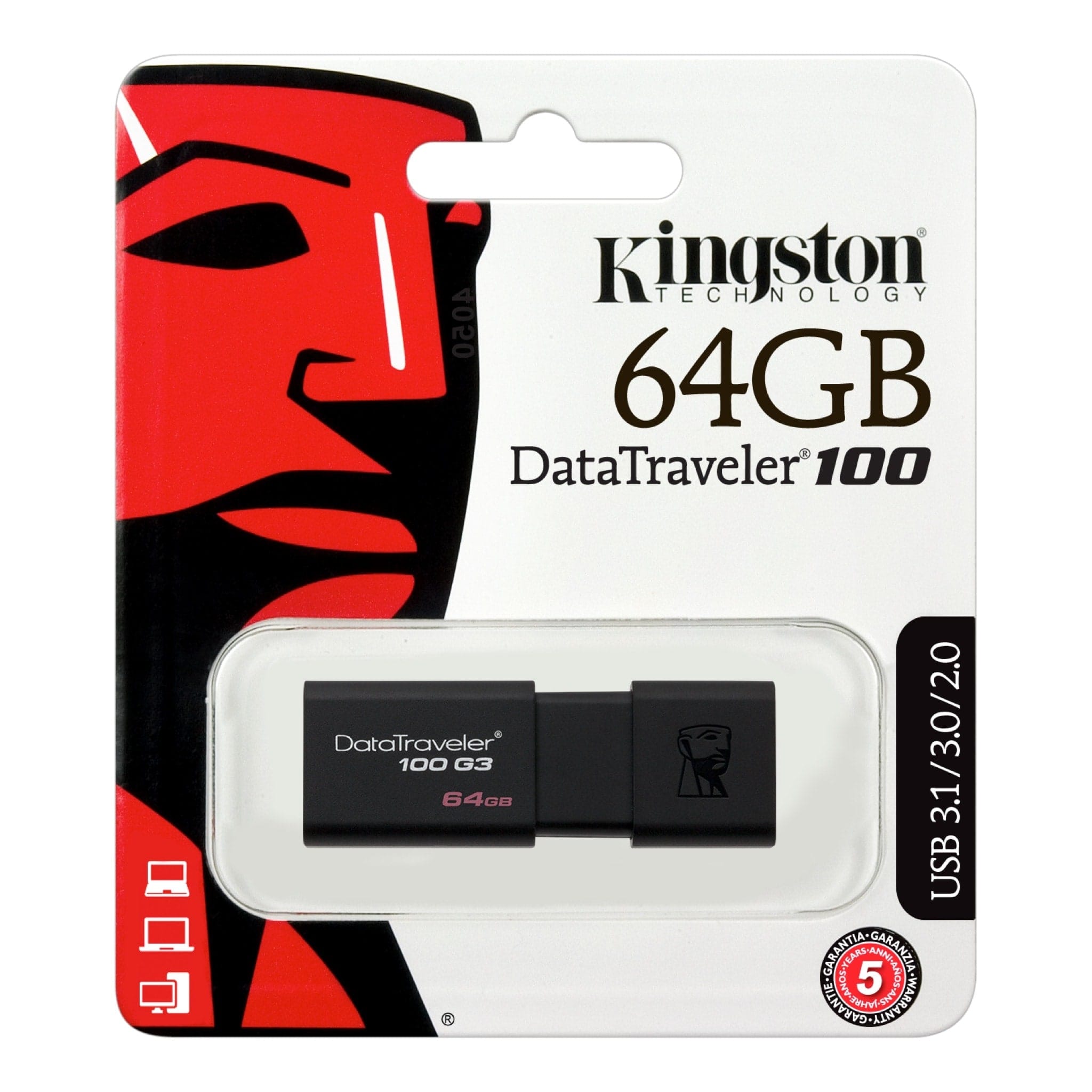 KINGSTON Thumbdrive 64GB USB 3.0 DT100G3 Default Title