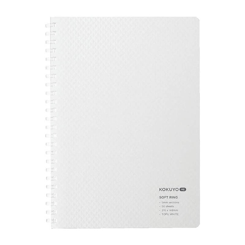 KOKUYO ME Soft Ring Notebook A5 5mm Grid 50s Tofu White Default Title