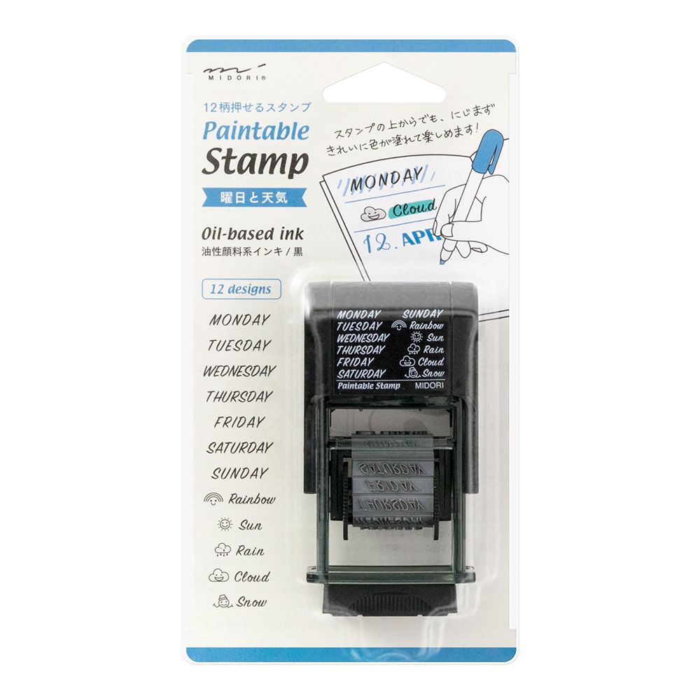 MIDORI Paintable Stamp Days & Weather