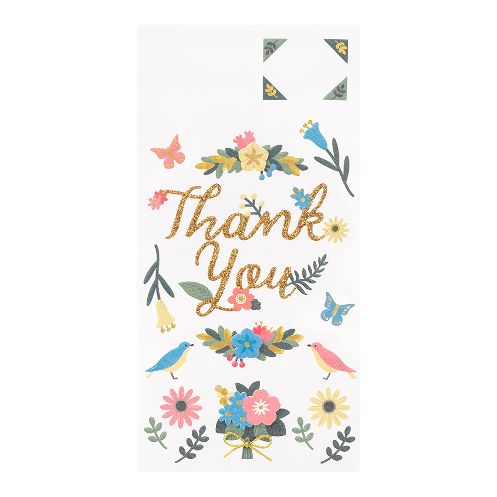 MIDORI Sticker PCM 2515 Title Thank You Flower