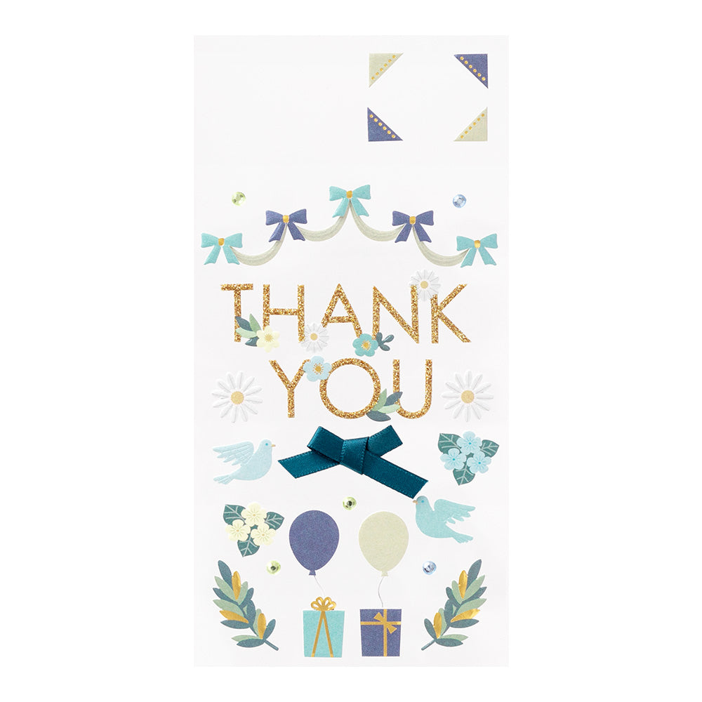 MIDORI Sticker PCM 2516 Title Thank You Ribbon