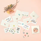 MIDORI Sticker PCM 2521 Decoration Flower Blue