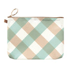 MIDORI Mesh Graphics Pouch A6 Check Light Blue