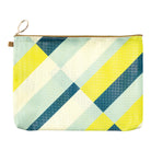 MIDORI Mesh Graphics Pouch A5 Stripe Yellow Green