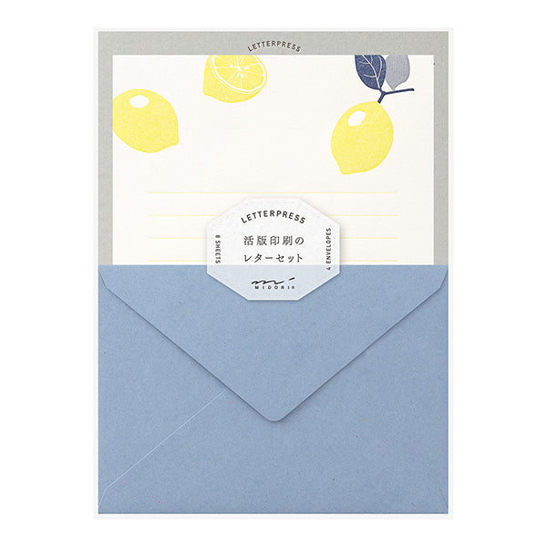 MIDORI Letterpress Letter Set 476 Lemon