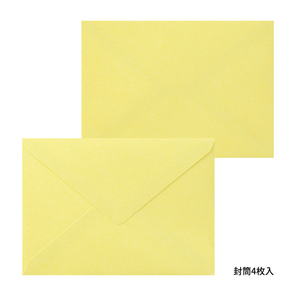 MIDORI Letterpress Letter Set 477 Flower Line Yell