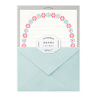 MIDORI Letterpress Letter Set 478 Flower Frame LBl