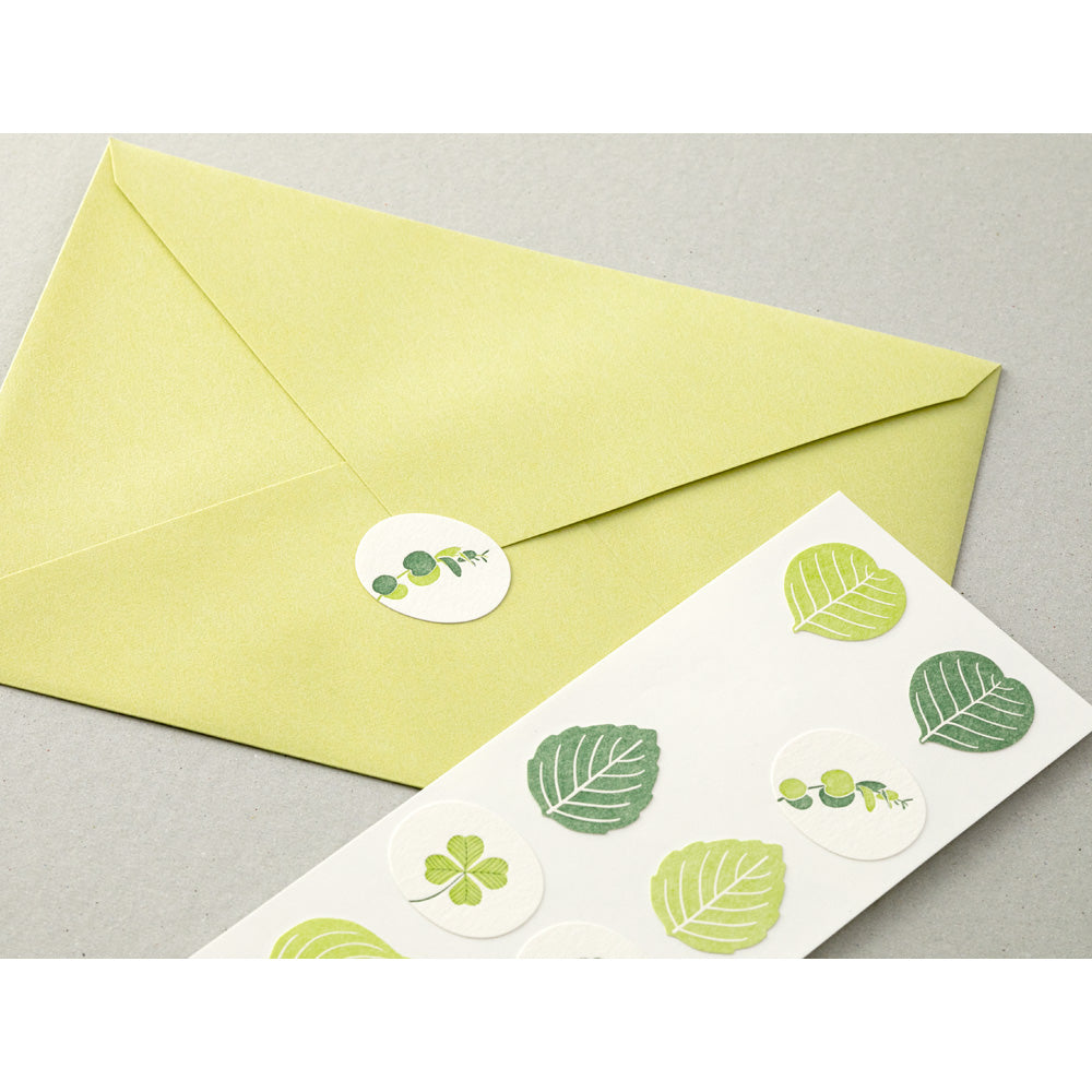 MIDORI Letterpress Sticker 2502 Leaf
