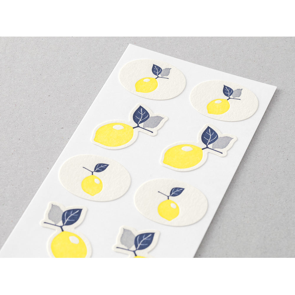 MIDORI Letterpress Sticker 2504 Lemon