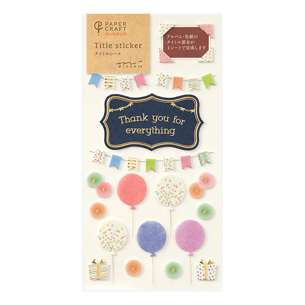 MIDORI Sticker PCM 2361 Title Thank You