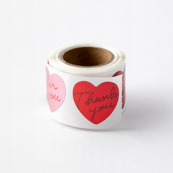 MIDORI Roll Sticker Heart Red Metallic