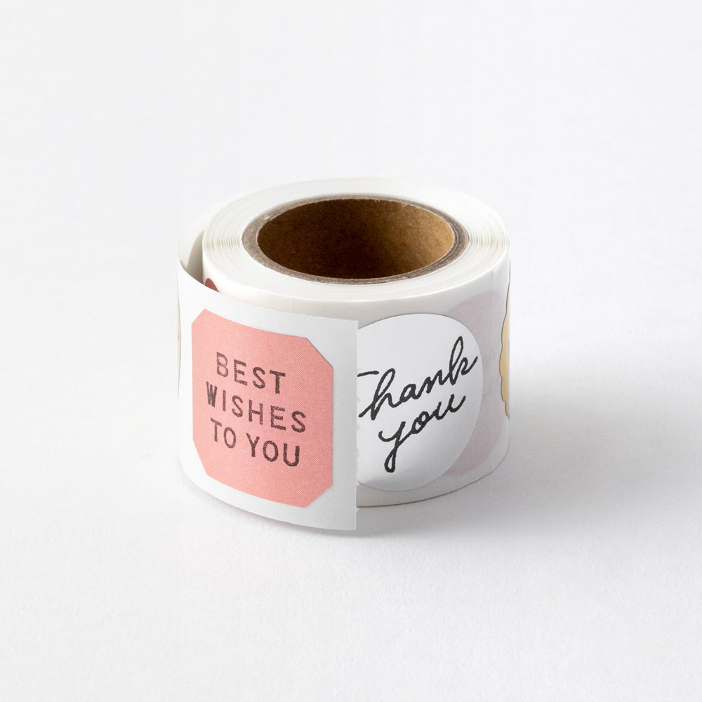 MIDORI Roll Sticker Message Metal Metallic