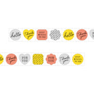 MIDORI Roll Sticker Message Metal Metallic