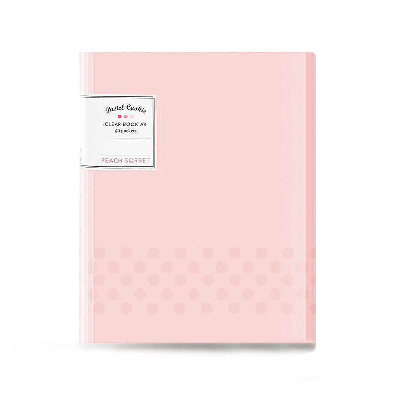 KOKUYO Pastel Cookie ClearBook A4 40P Peach Sorbet Default Title