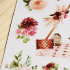 MU Print-On Sticker 2s 110-Burgundy Red Houses