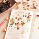 MU Print-On Sticker 2s 110-Burgundy Red Houses