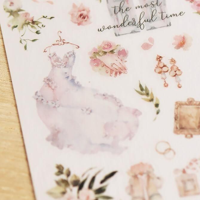 MU Print-On Sticker 2s 116-Wedding Dress In Happin