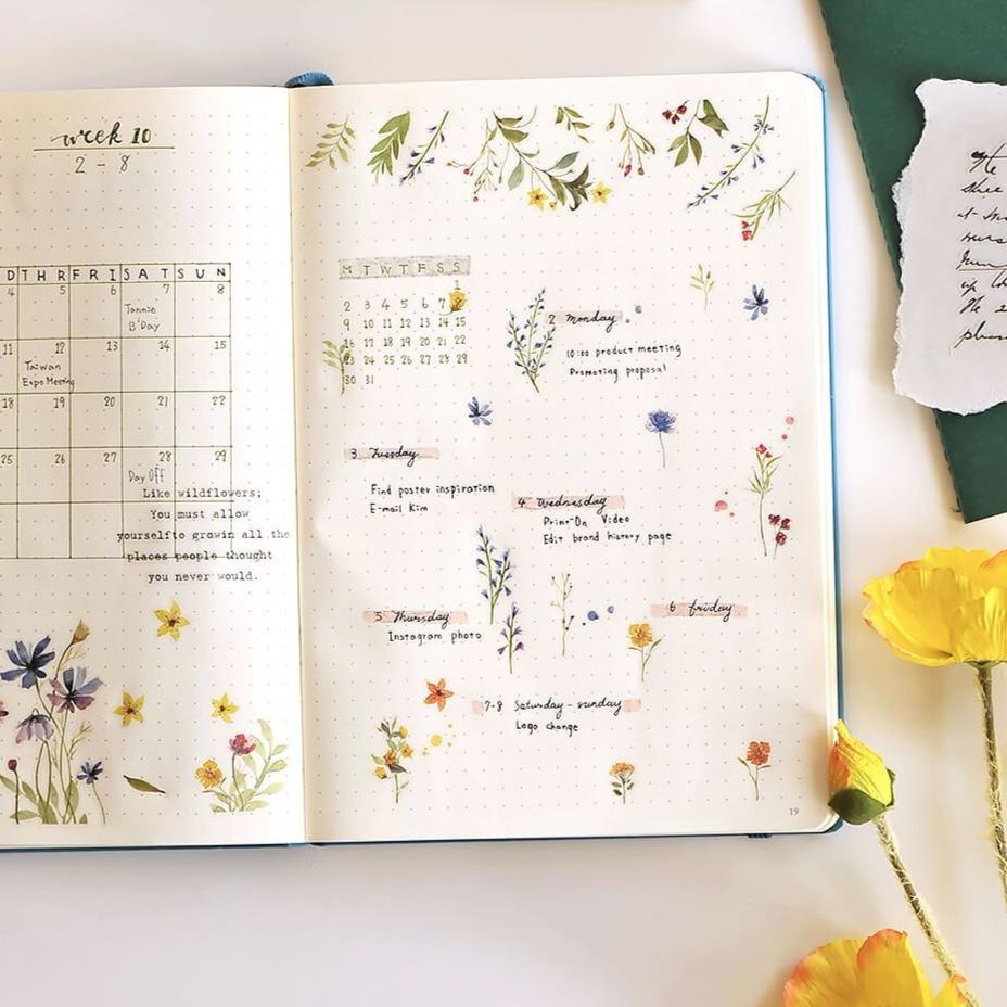 MU Print-On Sticker 2s 122-Cold Colours Of Flowers