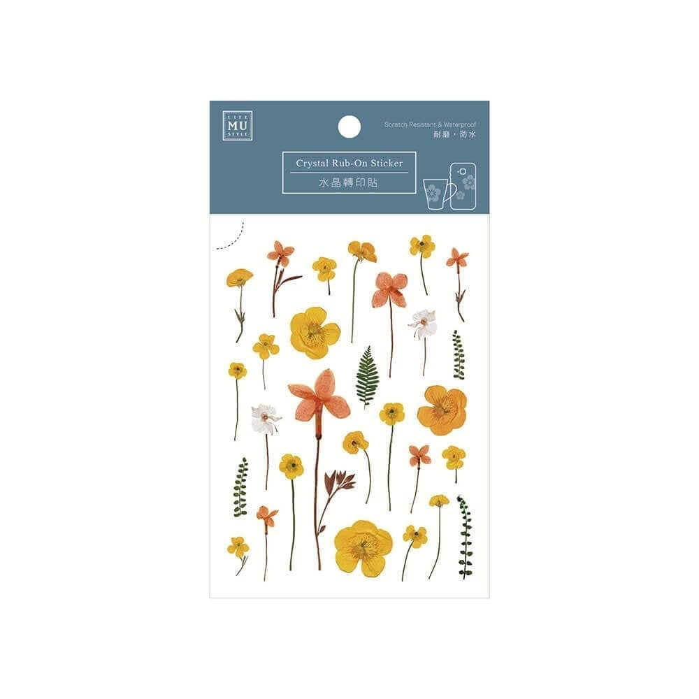 MU Crystal Print-On Sticker 005 Yellow Flowers In