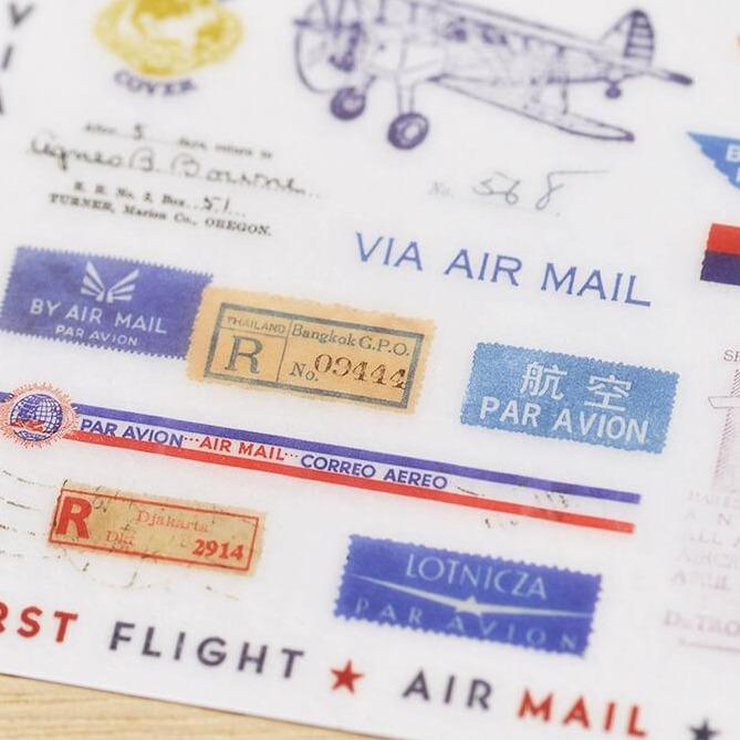 MU Print-On Sticker 2s 130-Vintage Postmarks