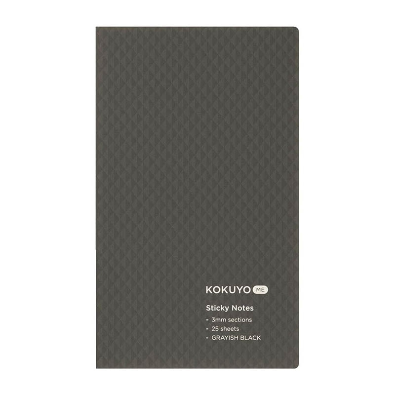 KOKUYO ME Sticky Notes 145x85mm 3mm Grid Grayish Black Default Title