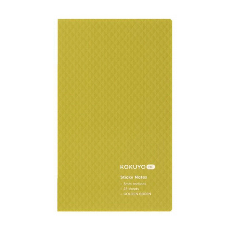 KOKUYO ME Sticky Notes 145x85mm 3mm Grid Golden Green Default Title