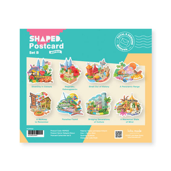 LOKAMADE Malaysia Shaped Postcard MDPS02 Set B Default Title
