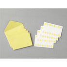 MIDORI Letterpress Card Set Flower Line Yellow