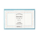 MIDORI Letterpress Card Set Frame Blue