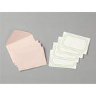 MIDORI Letterpress Card Set Frame Pink