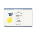 MIDORI Letterpress Card Set Lemon