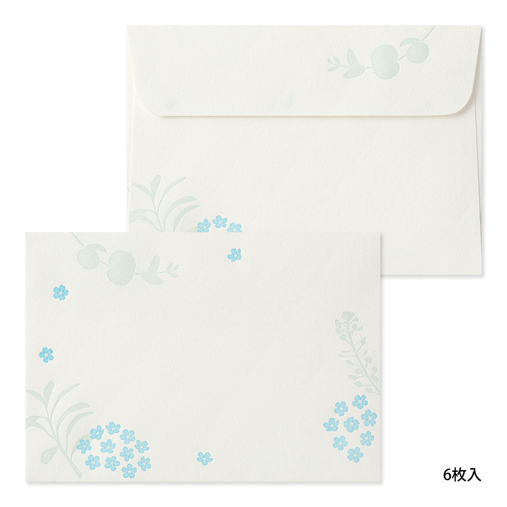 MIDORI Letterpress Envelope Scatter Flowers
