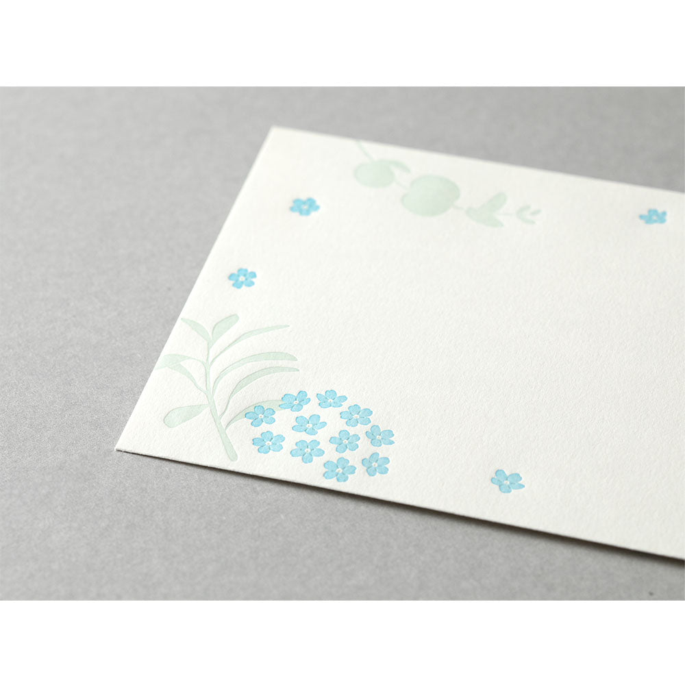 MIDORI Letterpress Envelope Scatter Flowers