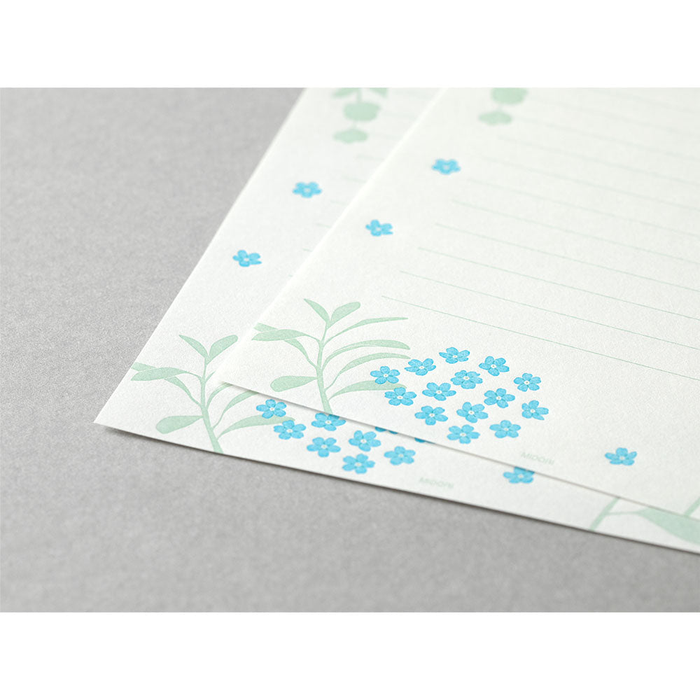 MIDORI Letterpress Letter Pad Scatter Flowers