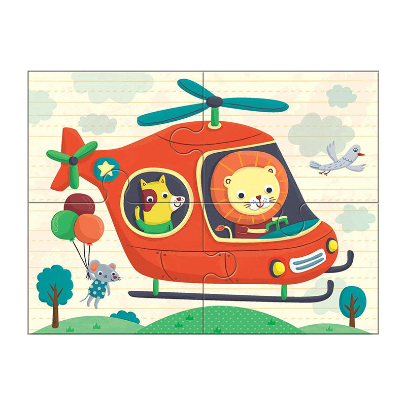 4 in 1 Box Puzzle Set Transportation 1216753