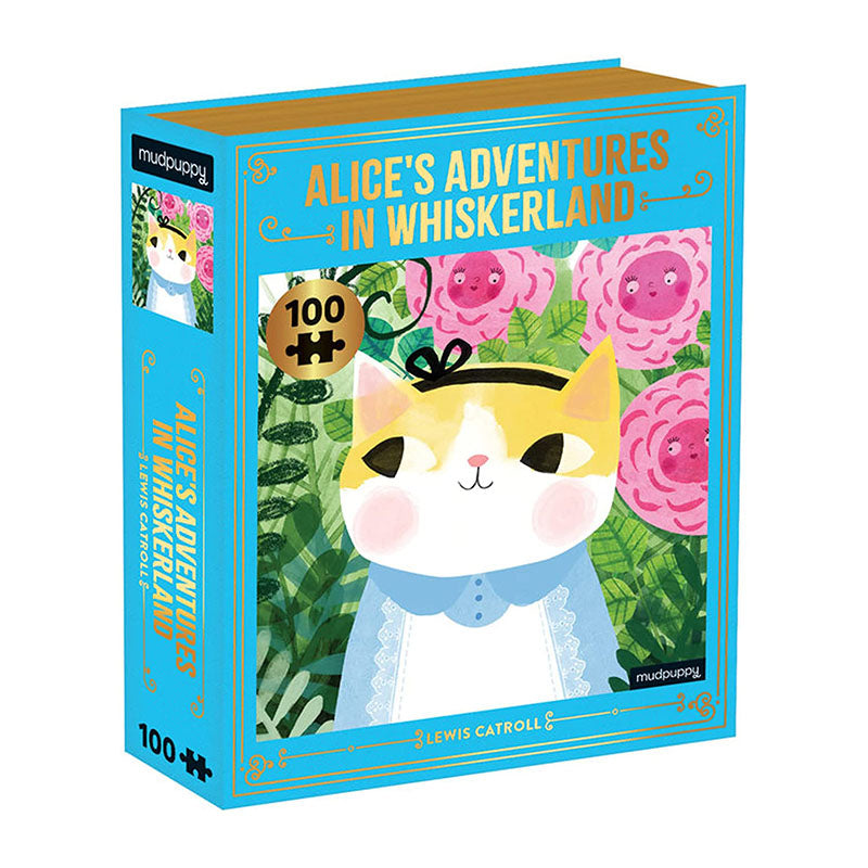 Bookish Cat Puzzle 100pc Alice Adventure Whiskerl 1216762