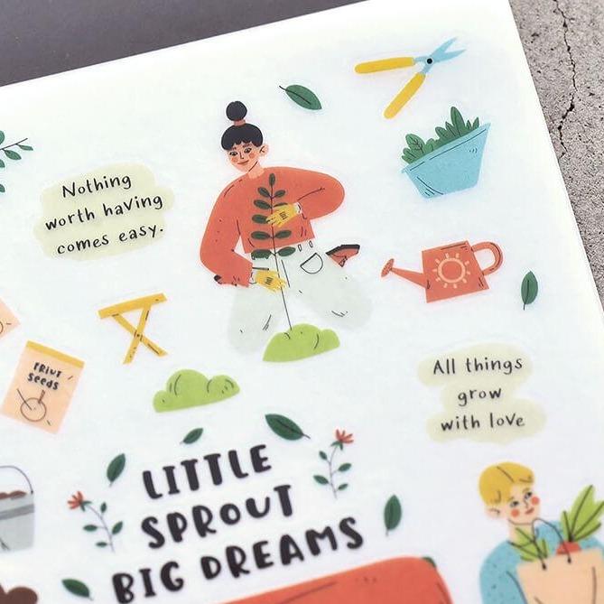 MU Print-On Sticker 2s 136-Little Sprout Big Dream