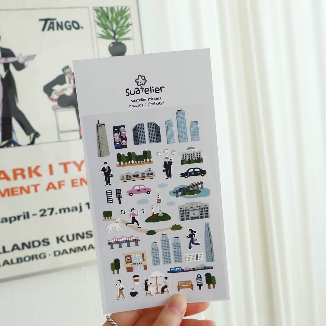 SUATELIER Stickers No.1105: City! City!