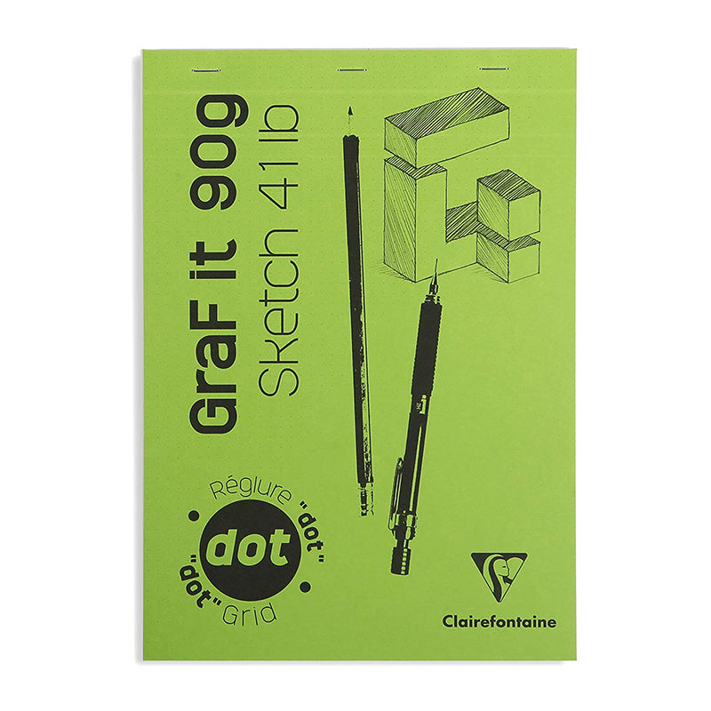 CLAIREFONTAINE Graf'It Pad 90g A4 Dot 80s Green Default Title