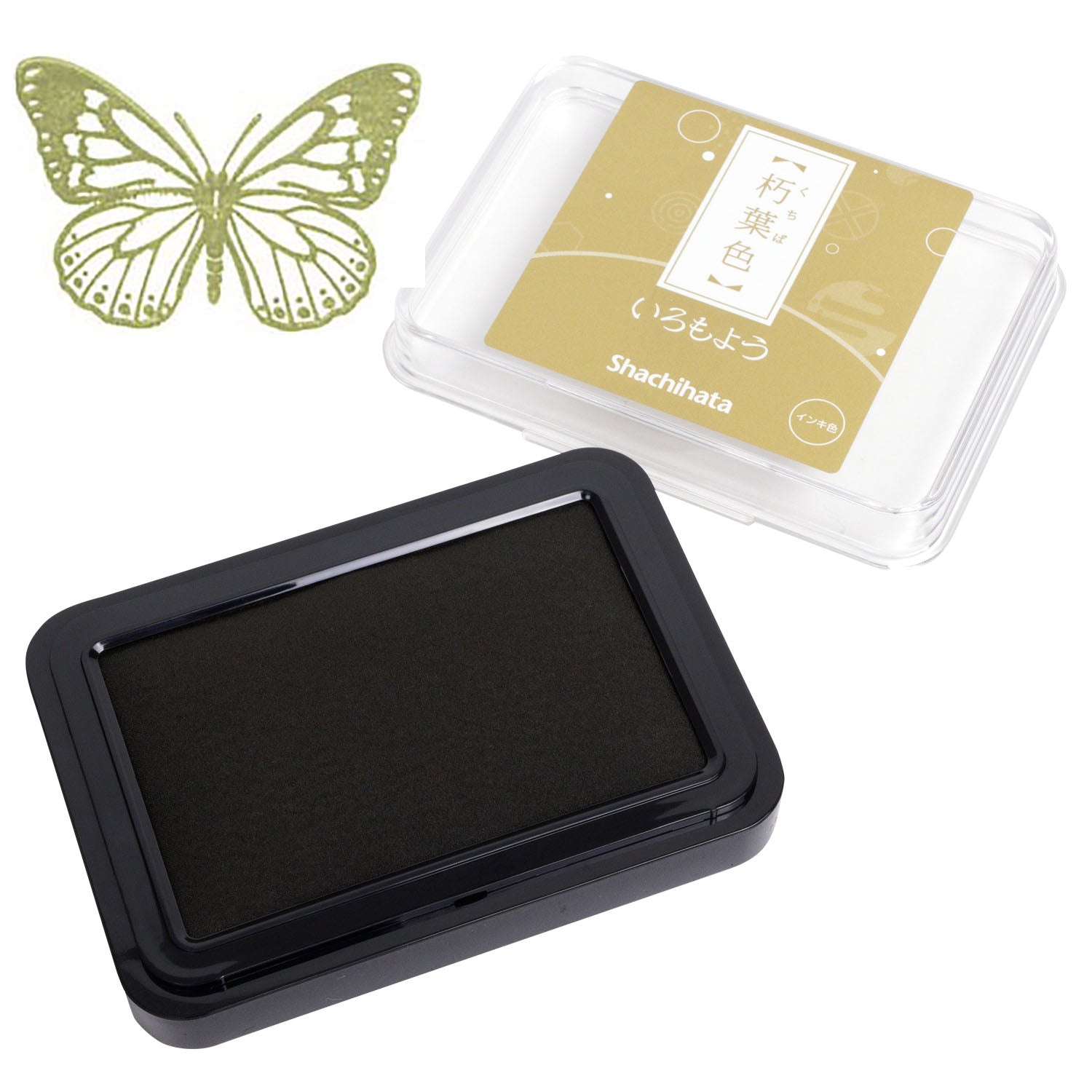 SHACHIHATA Iromoyou Stamp Pad HAC-1 Ochre Green