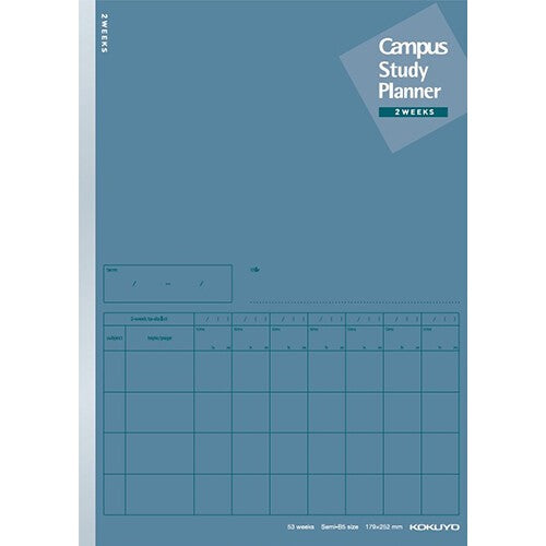 KOKUYO Campus Study Planner-Note(2 Weeks) B5 Navy Default Title