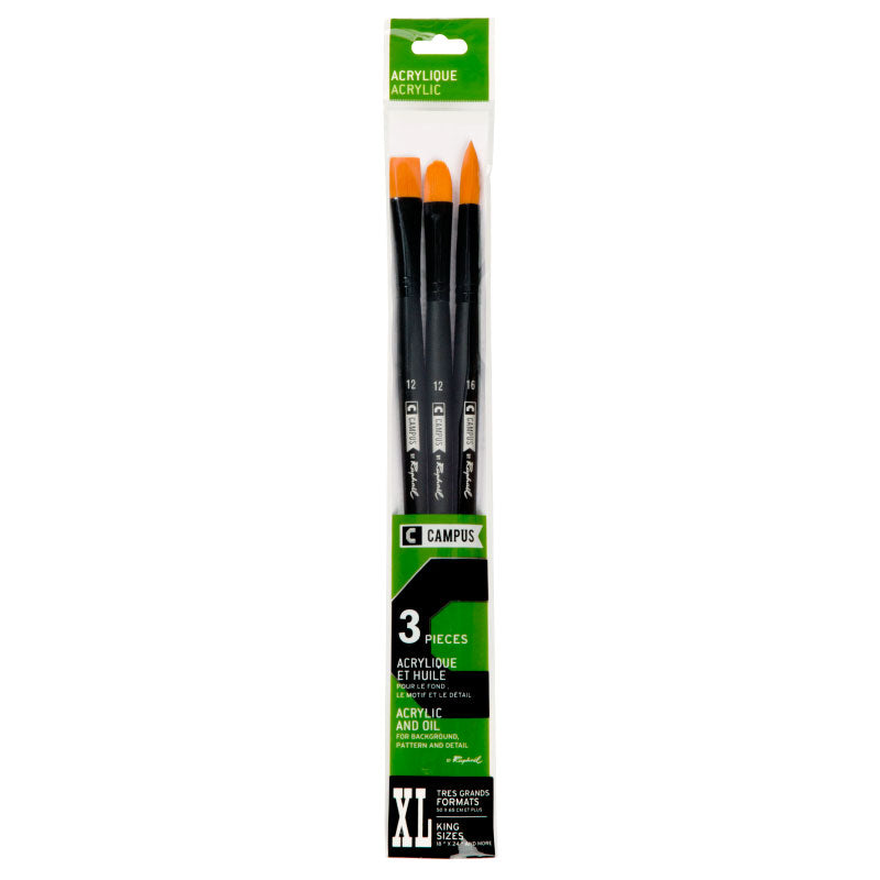 CAMPUS Acrylic Brushes XL Set of 3