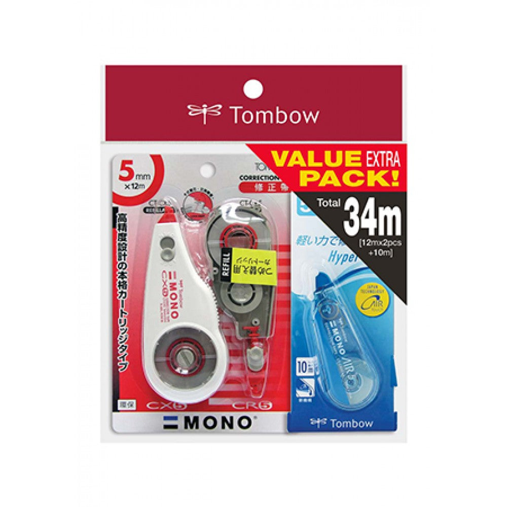 TOMBOW Correction Tape+Refill Value Pack GN 5mmx12